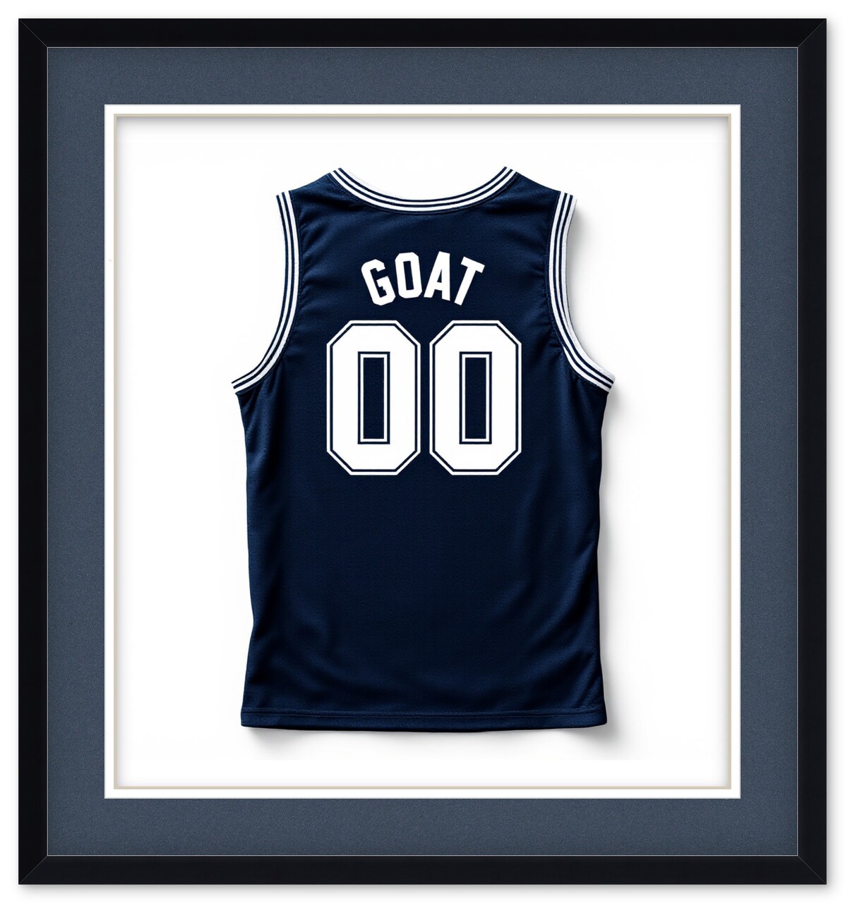 CustomPictureFrames.com Solid Wood Jersey Shadow Box Frame - Matte Black - Sizes 28x30 - Wall Display With Double Mat Made in the USA